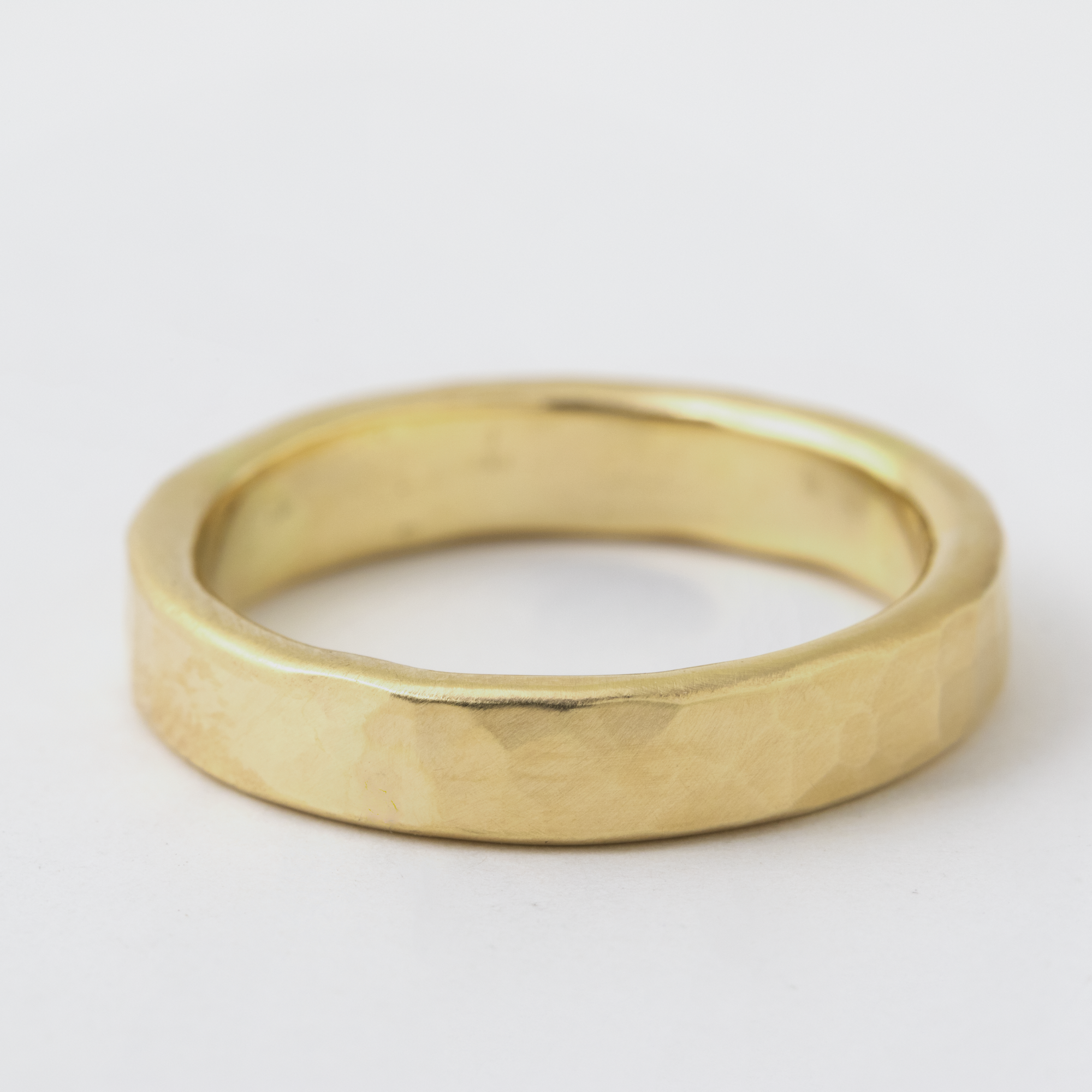 4mm Thick Hammered Solid Band - Yellow Gold 14 karat white gold HIDDEN 6987b7f712af31d5d7ebf07af552652ec9cfce4cf23a9d576d540a0e65b2e853