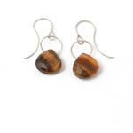 Tiger’s Eye Single Drop Earrings Silver Earrings 756A0794