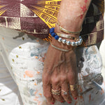 Perlen Silver/Wood Bracelet in Blue by Ina Seifart Phone Accesories 756A1136