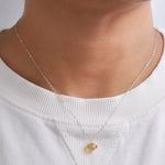Large Bezel Wrapped Herkimer cut Citrine Necklace Sterling silver NECKLACE 756A4440