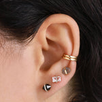 Diamond Wrapped Herkimer Cut Onyx Stud Earrings Earrings 756A6341_4deec960-ca4b-45d0-832a-8d3a4d5e7e52