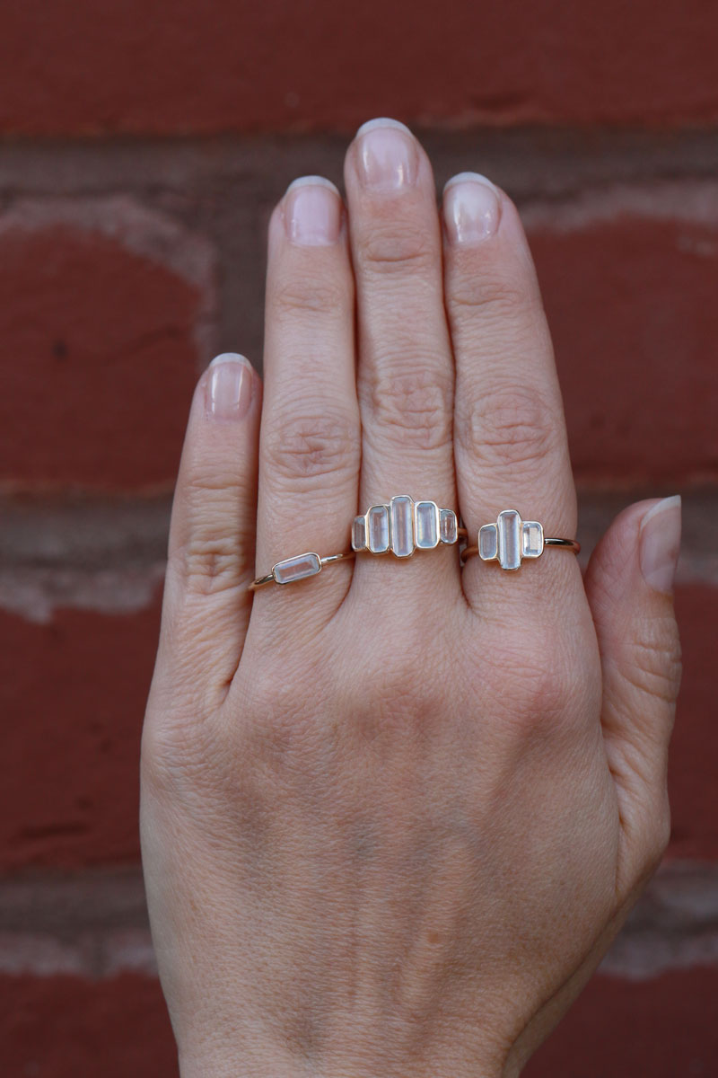 Cityscape Aquamarine Ladder Ring BFCM Stock Ring 756A6784
