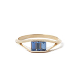 Blue Sapphire Frame Ring by WWAKE Stock Ring 756A7727