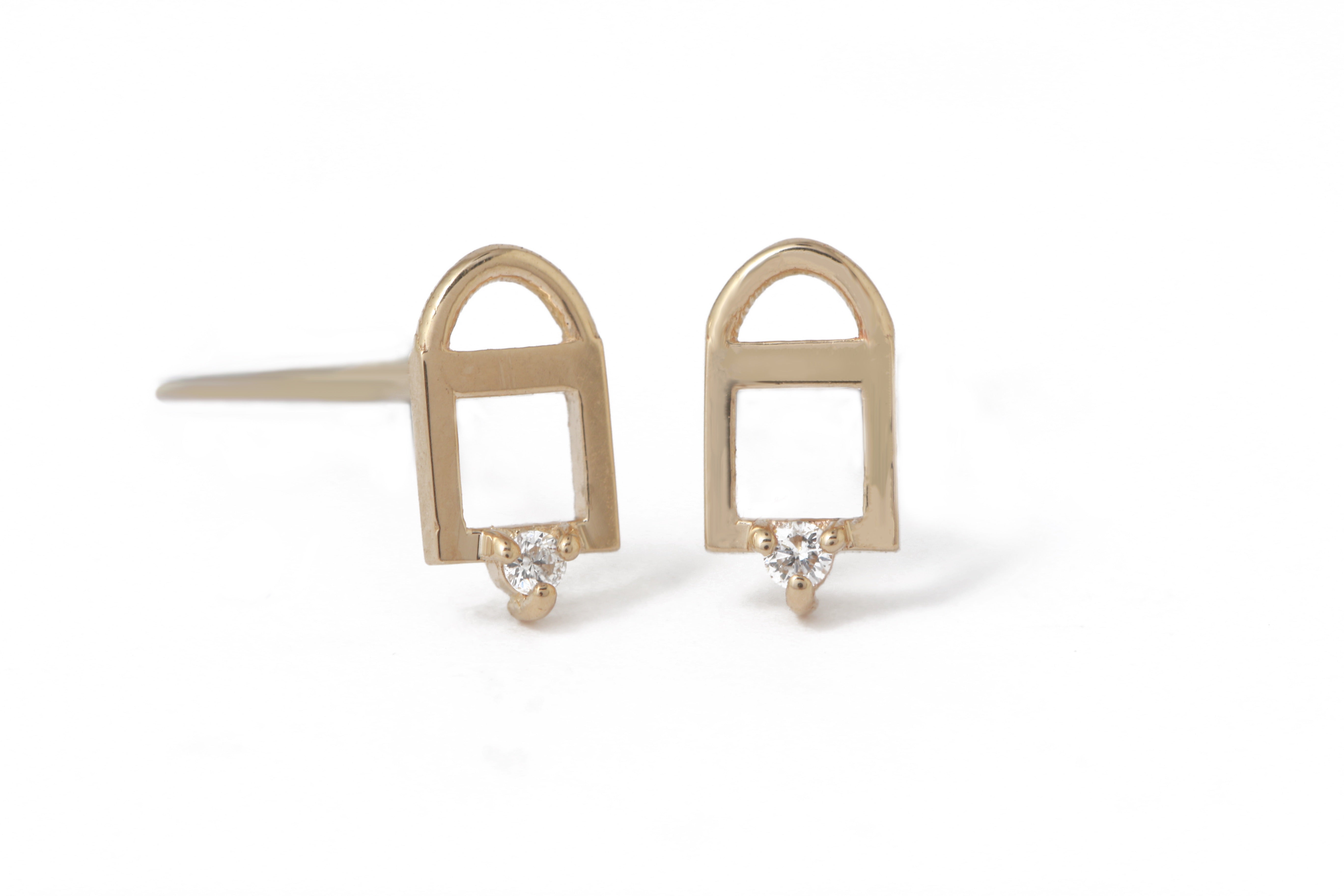 Diamond Padlock Stud Earrings by WWAKE EARRING 756A7736copy.JPG.sb-aa7d3124-9yuRVv