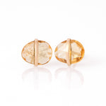 Large Bezel Wrapped Freeform Citrine Stud Earrings Earring E3212GCITcopy