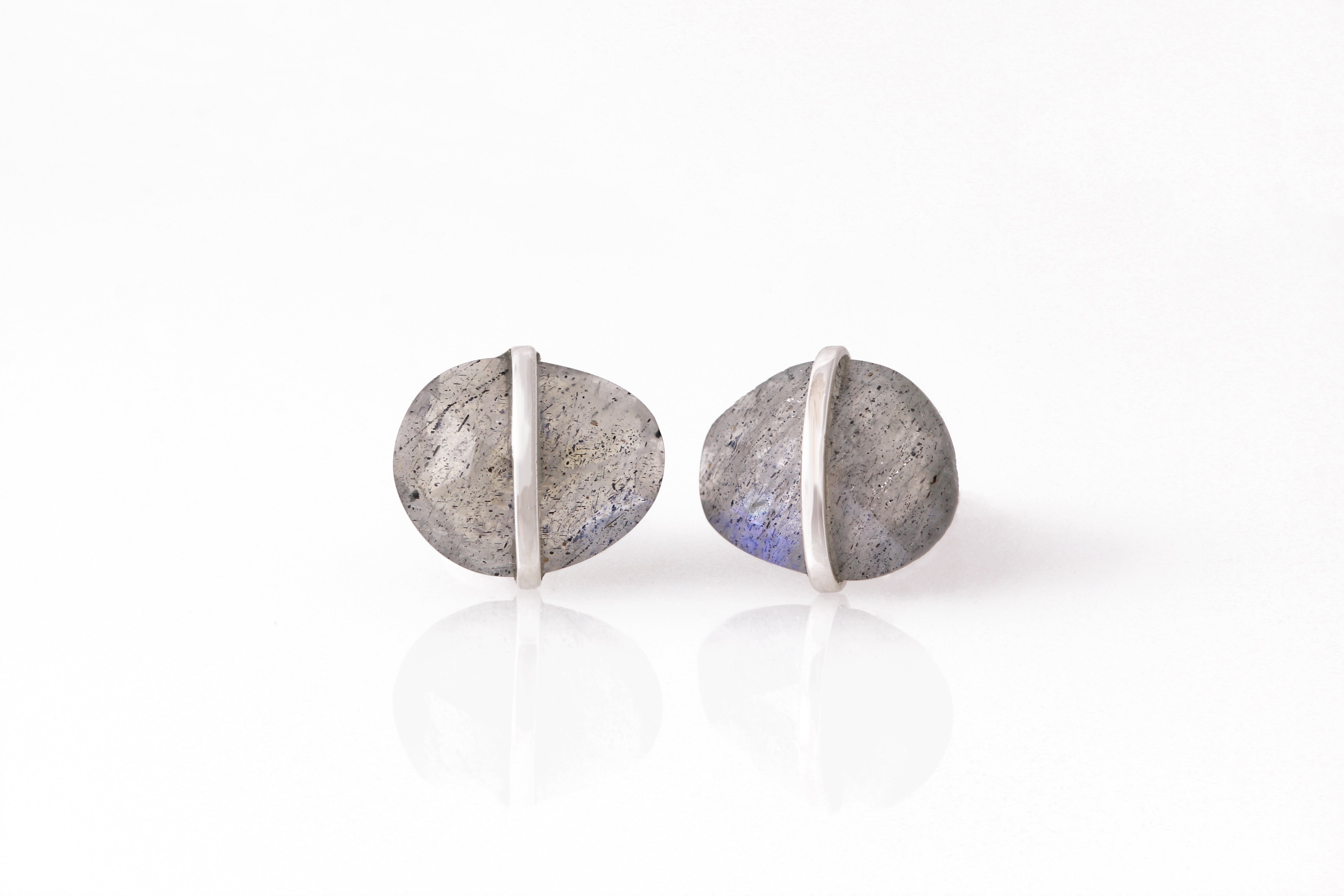 Large Bezel Wrapped Freeform Stud Earrings Labradorite Earrings E3212LABcopy