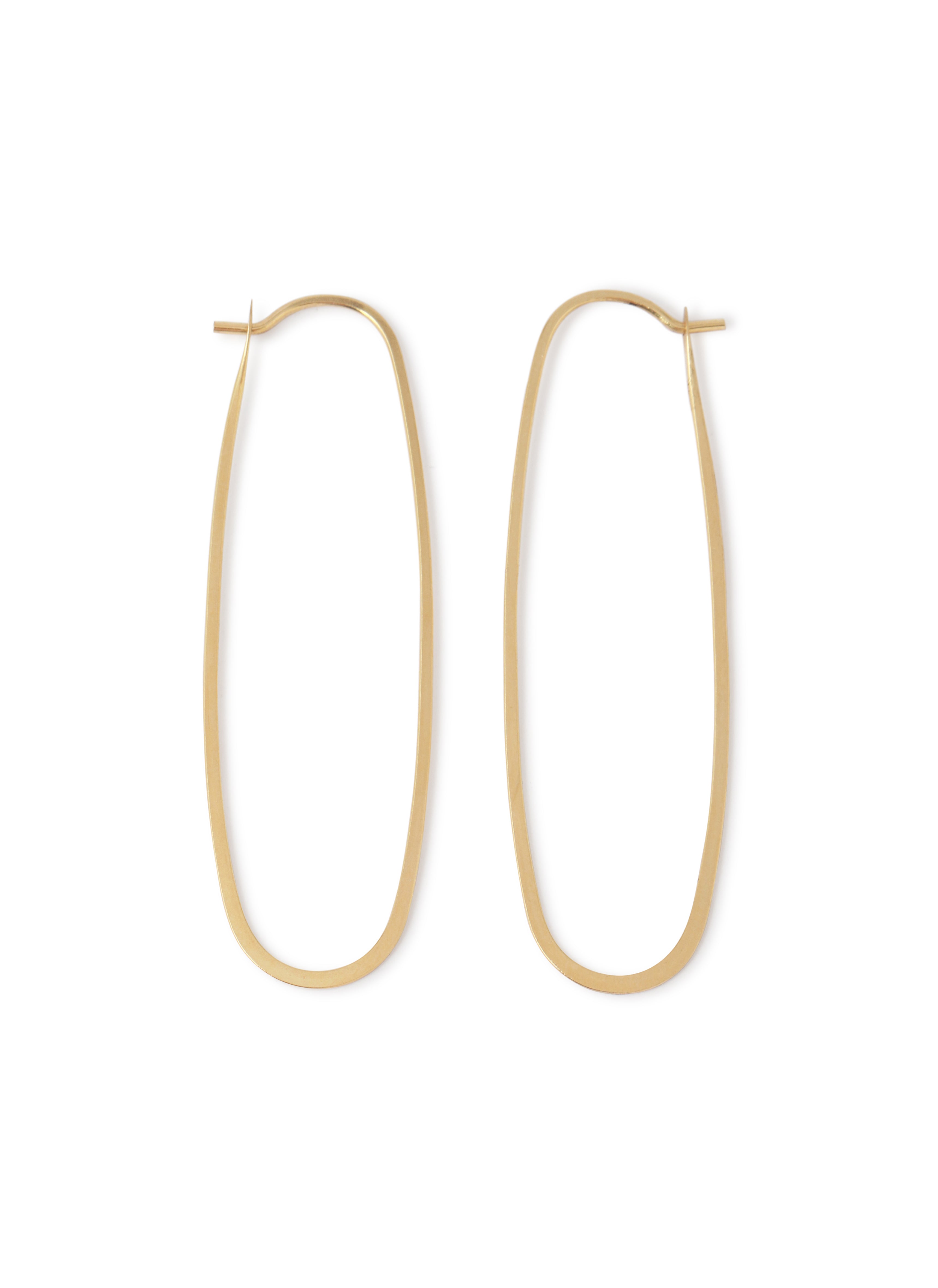 Elliptical Hoop Earrings Gold Earrings EHG-3
