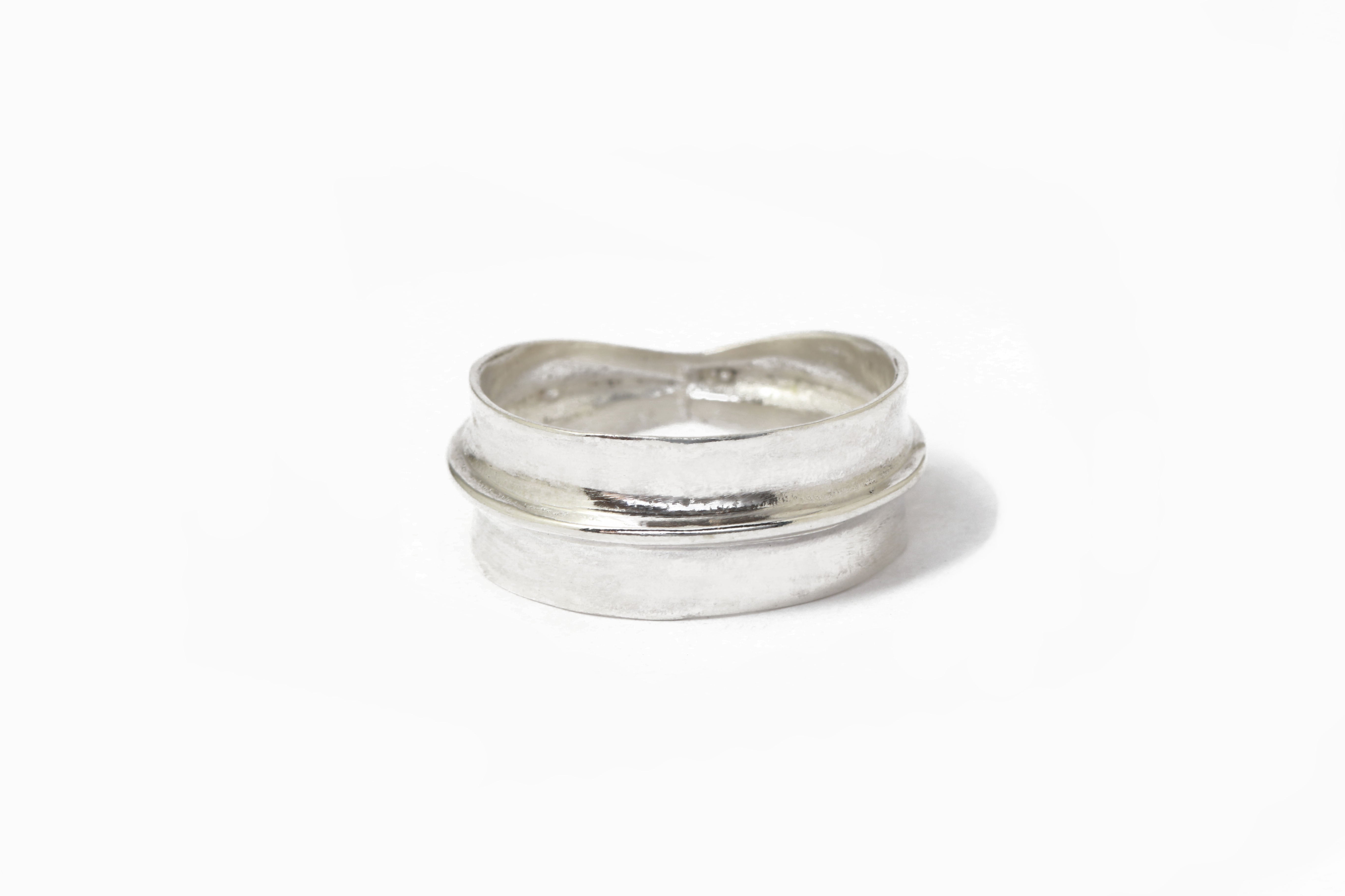 Silver Sahara Ridge Ring by Ladha Stock Ring L_R05S-2