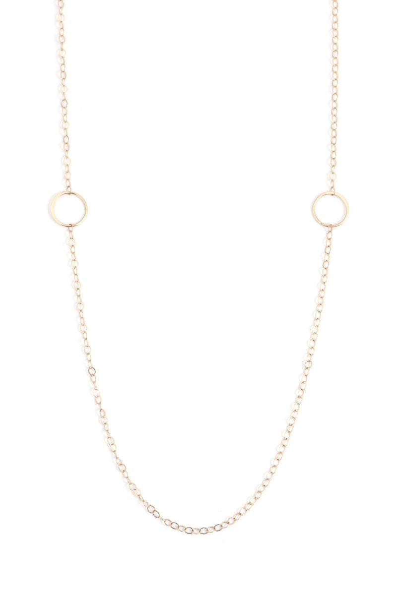 Classic Adjustable Chain Necklace - 14k Gold Charm N2178_28f0911a-ba9c-4c9c-bf66-971494e388ca