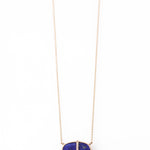 Diamond Bezel Wrapped Lapis Pendant Necklace Necklace N2207GLAPcopy
