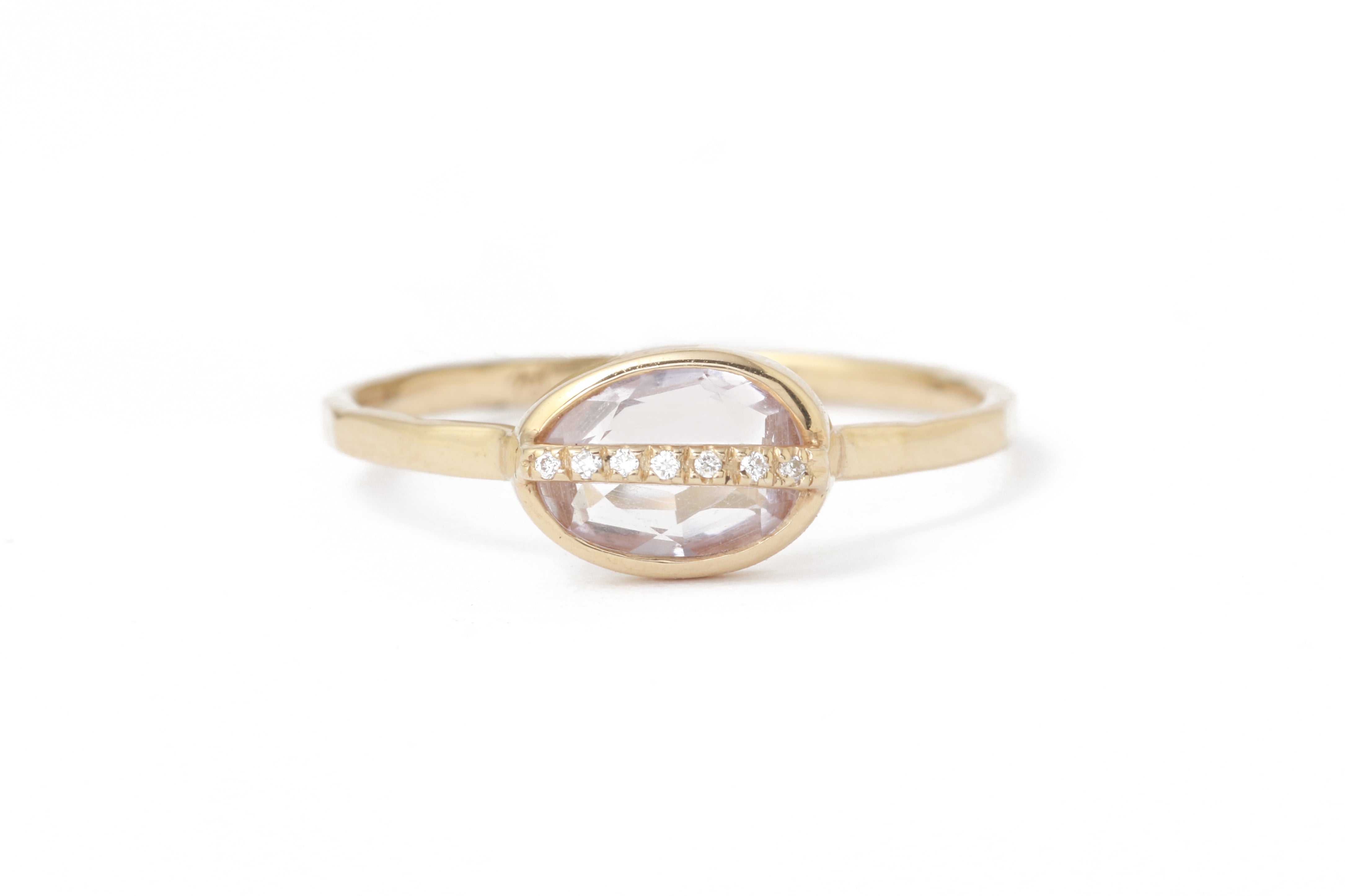 Large Micropave Bezel Wrapped Amethyst Ring BFCM Stock Ring R1315GAME