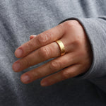 6mm Hand-Hammered Band - 14k White Gold Stock Ring R384G18-3_7b1239a8-9ccf-465f-9095-ce680e87f124