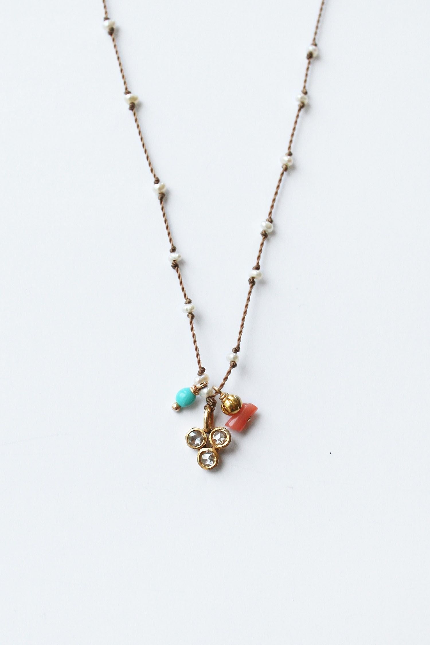 Past Present Future Necklace by See Real Flowers NECKLACE SRFPPFN-DIAM-1
