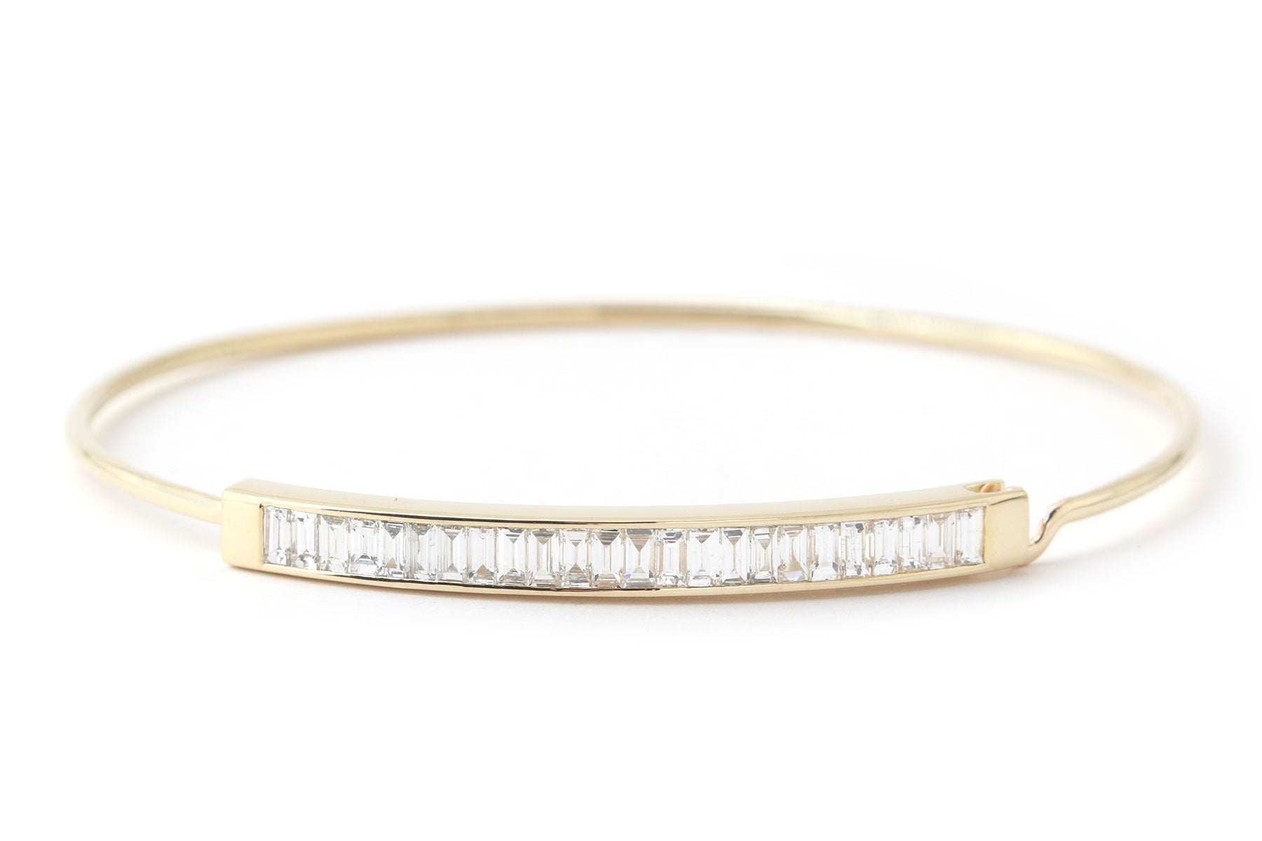 Channel Set Diamond Cuff Bracelet Bracelets b960g-ecom
