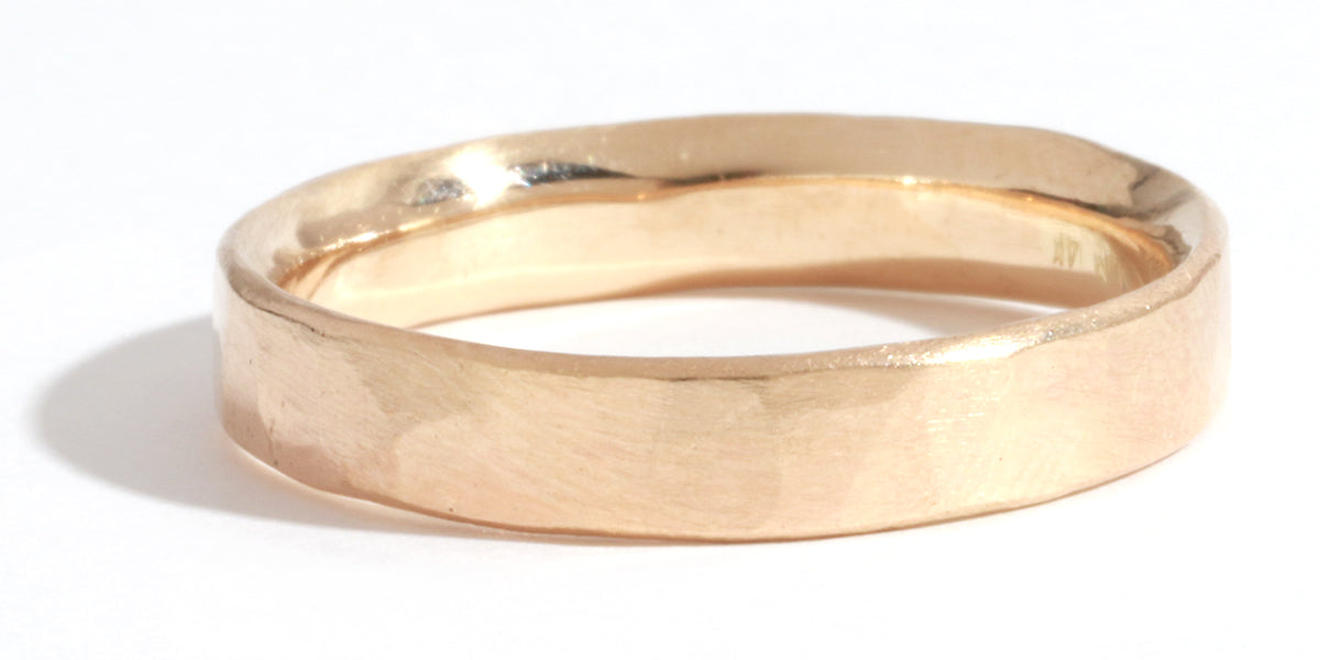 4mm Solid Hammered Band - 14k Yellow Gold Stock Ring 4mm-hammer-band_e293fc4a-ddd7-4a31-8e8c-818df9e2a0eb