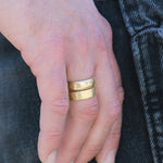 6mm Hammered Dome Solid Band - 18k Yellow Gold Stock Ring 756A0146_52d9c0a7-7df6-456e-96f5-ae5b48cbdcb3