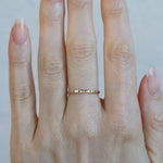 18 Blue Sapphire Band- 18k Yellow Gold Stock Ring 756A3709