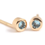 Customizable Gemstone Stud Earrings Aquamarine Earrings E2826AQ