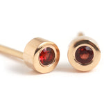 Customizable Gemstone Stud Earrings Garnet Earrings E2826GAR