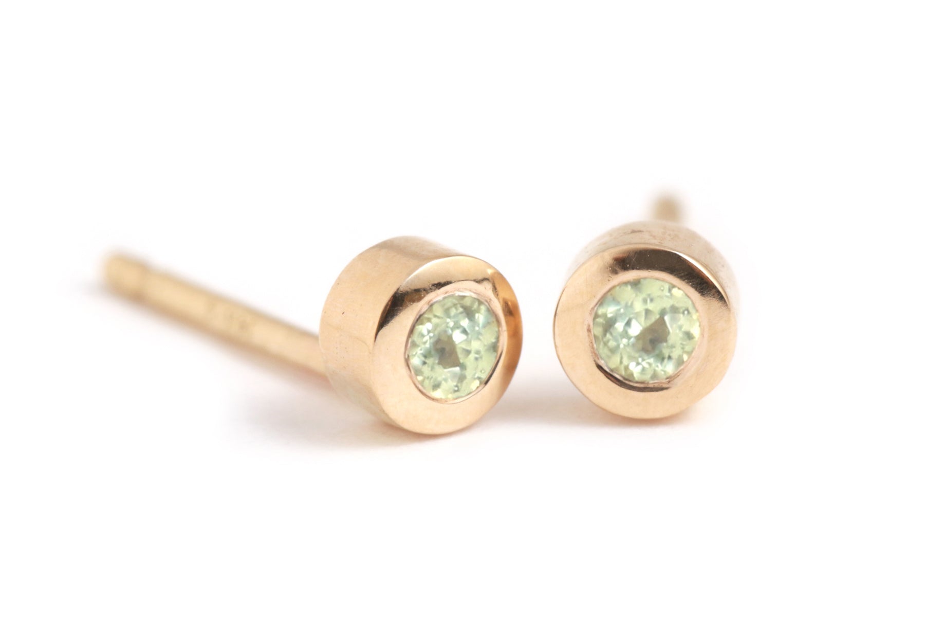 Customizable Gemstone Stud Earrings Peridot Earrings E2826PD