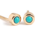 Customizable Gemstone Stud Earrings Turquoise Earrings E2826TQ