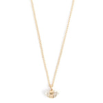 Single Drop Mini Herkimer Necklace gold Necklaces N1743G-2