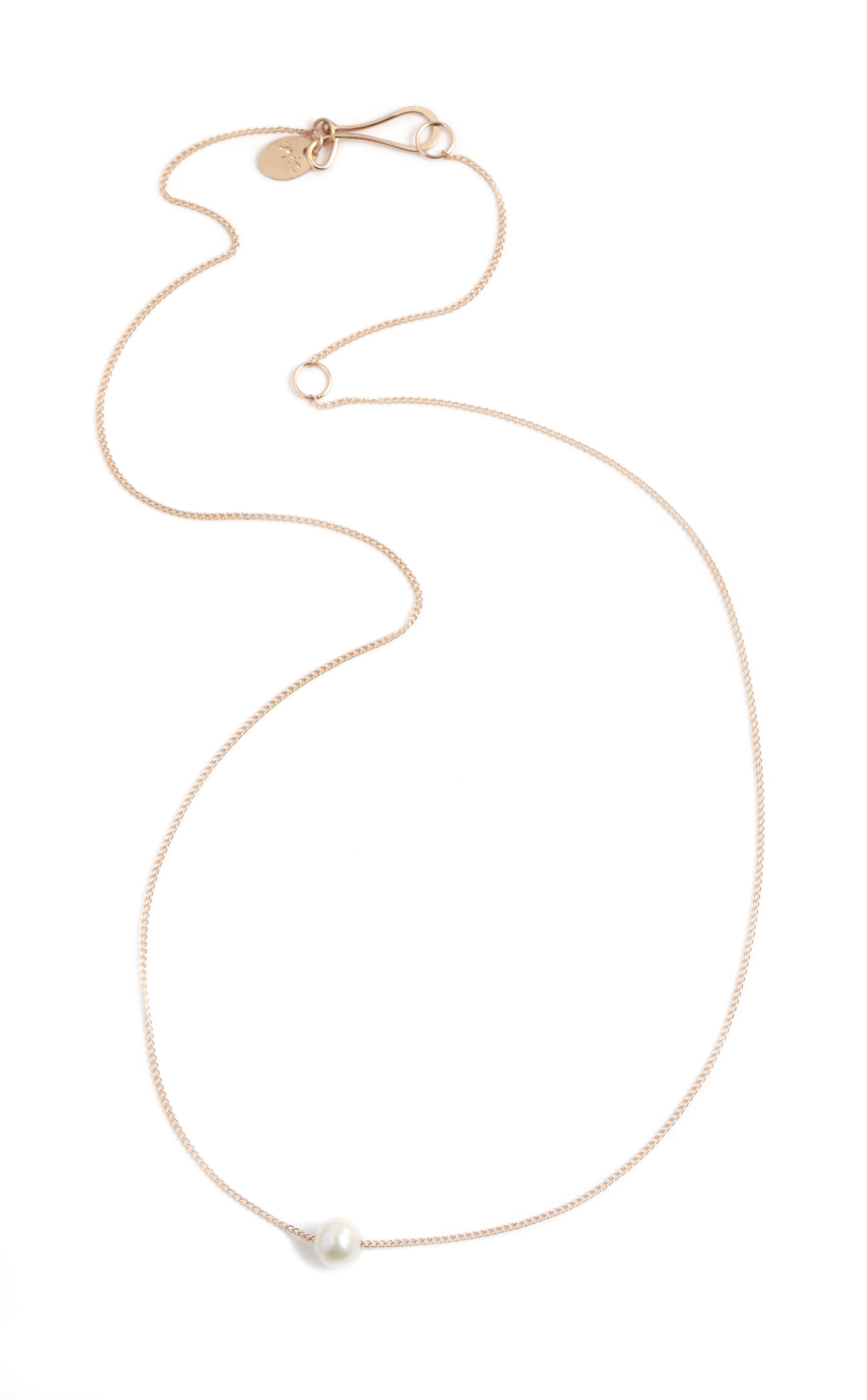 Single Pearl Drop Necklace Necklaces N2135-2