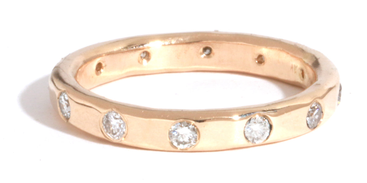 2mm White Diamond Band - 14k Yellow Gold Stock Ring R1079g-1_575fce39-29d5-44d7-9912-b06b22b1da63