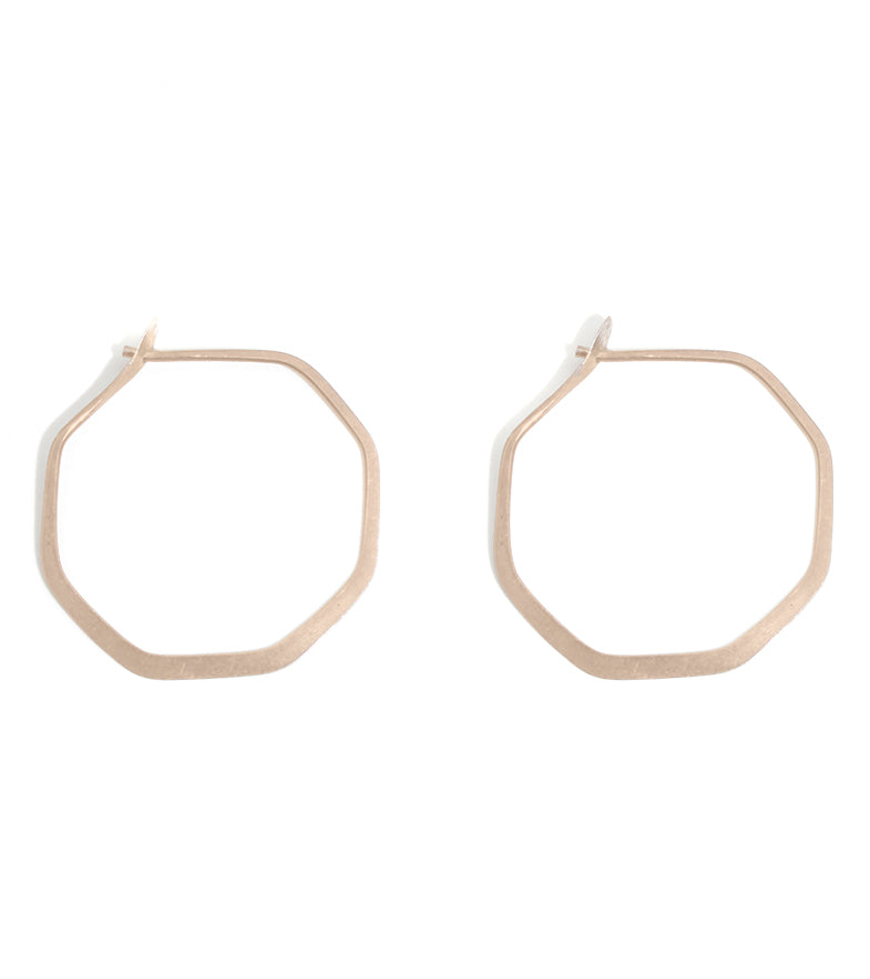 1 Inch Octagon Hoop Earrings Earrings SOCTH