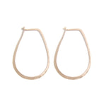 1 Inch Teardrop Hoop Earrings gold Earrings Stdh