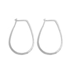 1 Inch Teardrop Hoop Earrings silver Earrings Stdhs-s