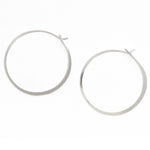 1.25 Inch Round Hoop Earrings silver Earrings XHS