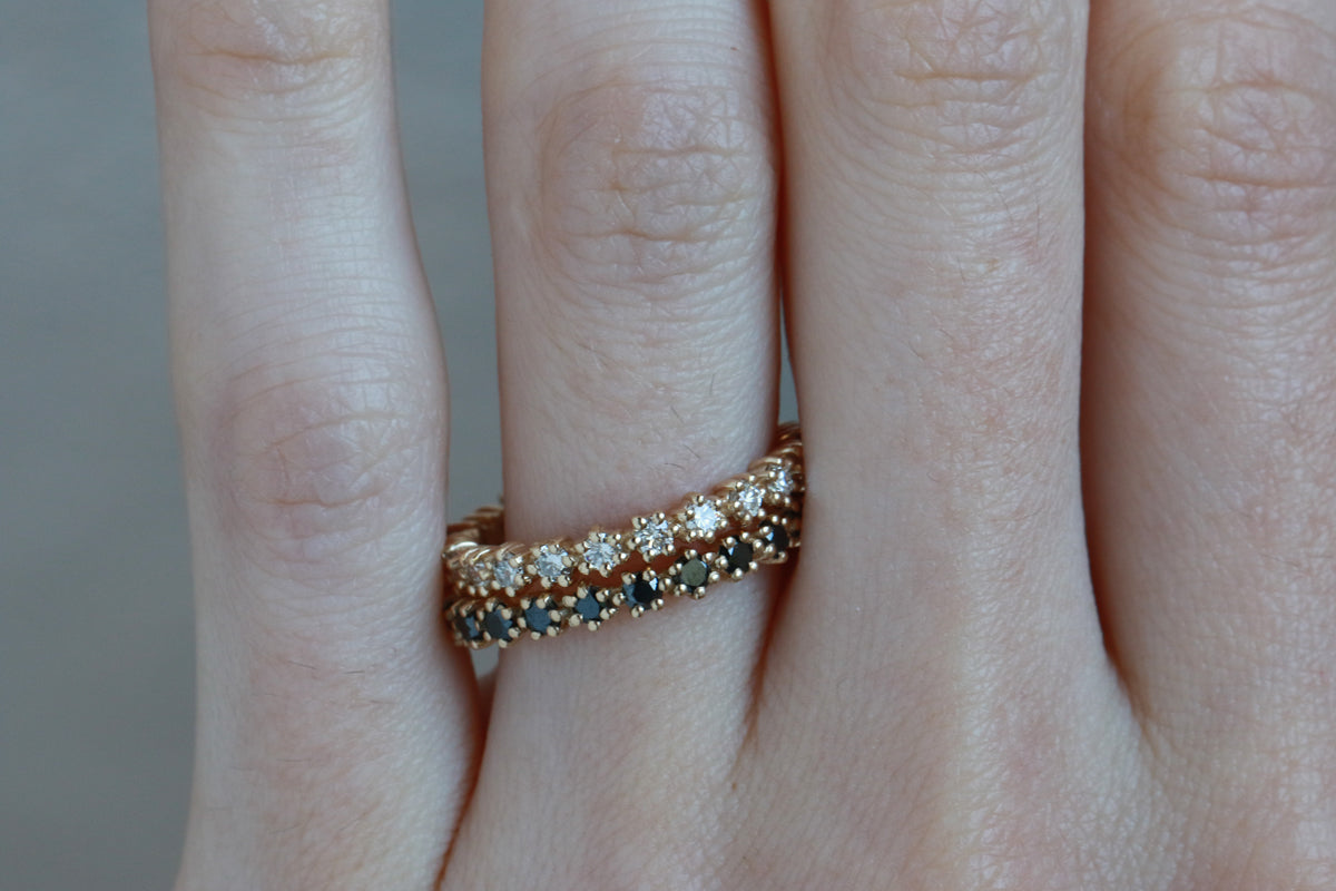 Prong Set White Diamond Eternity Band - 14k Yellow Gold Stock Ring eternity-bands-onmod_b987a577-b798-4bb4-b7d4-9763b9043dcc