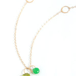Peridot and Chrysoprase Drop Necklace Gold Necklaces n1831pd-2